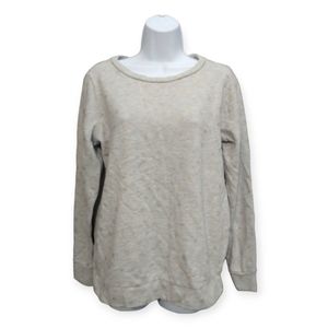 Motherhood Maternity Gray Crew Neck Sweatshirt with Gold Stars sz S